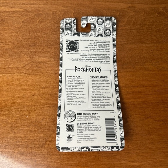 Vintage Disney Pocahontas Authentic POG Milkcaps & Slammer NEW SEALED Collectors - Picture 3 of 3